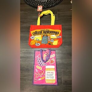 Two new Trader Joe’s reusable bags, one canvas, one polypropylene
